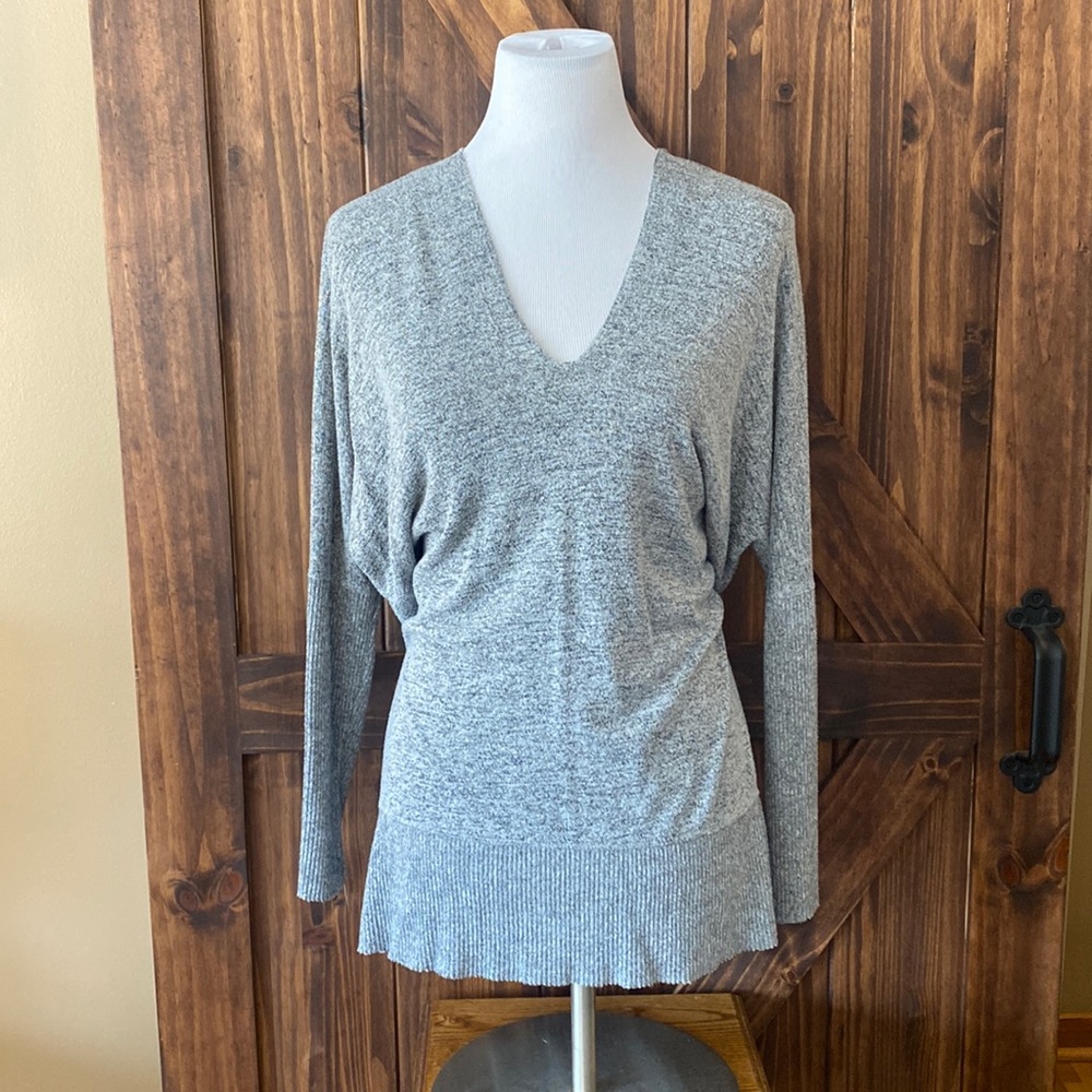 Grey V - Neck sweater. Very comfortable.